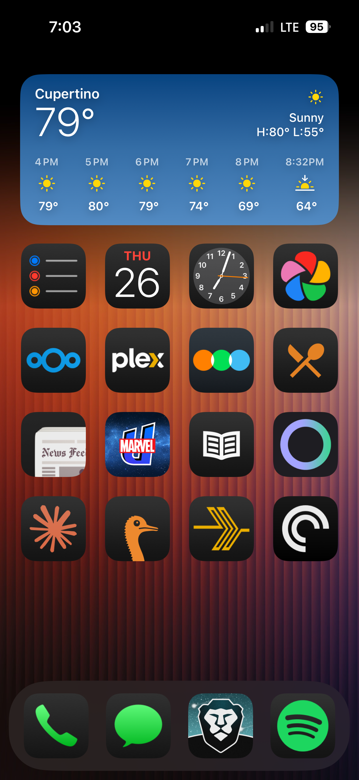 Tyler's iPhone home screen showing carefully curated app selection